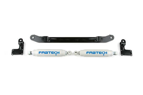 Fabtech 07-14 GM C/K1500 2WD/4WD Dual Steering Stabilizer System w/Perf. Shocks - Bull Strap