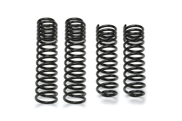 Fabtech 07-18 Jeep JK 4WD 4-Door 5in Front & Rear Long Travel Coil Spring Kit - Bull Strap