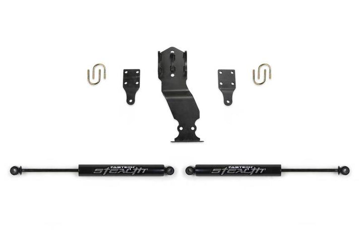 Fabtech 17-20 Ford Superduty 4WD Stealth Dual Steering Stabilizer Kit - Bull Strap