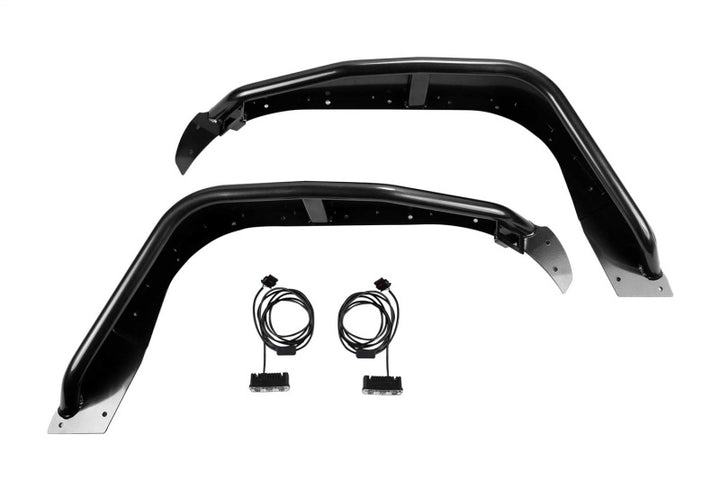 Fabtech 18-21 Jeep JL 4WD Front Steel Tube Fenders - Bull Strap