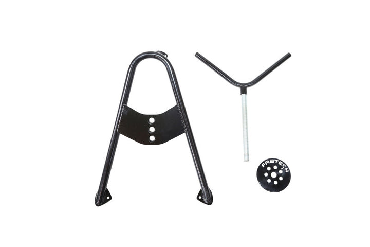 Fabtech Universal Spare Tire Angled Mount - Black - Bull Strap