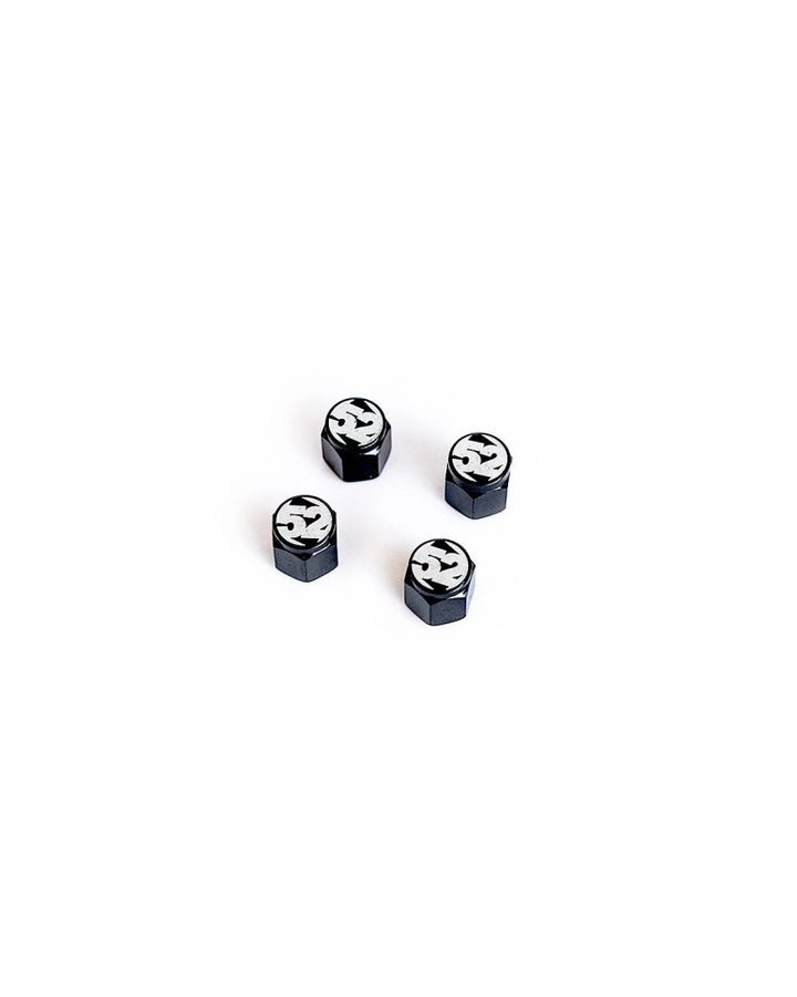 Fifteen52 Valve Stem Cap Set - Black - 4 Pieces - Bull Strap