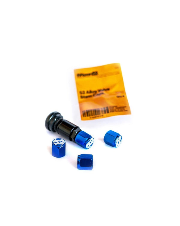 Fifteen52 Valve Stem Cap Set - Blue - 4 Pieces - Bull Strap