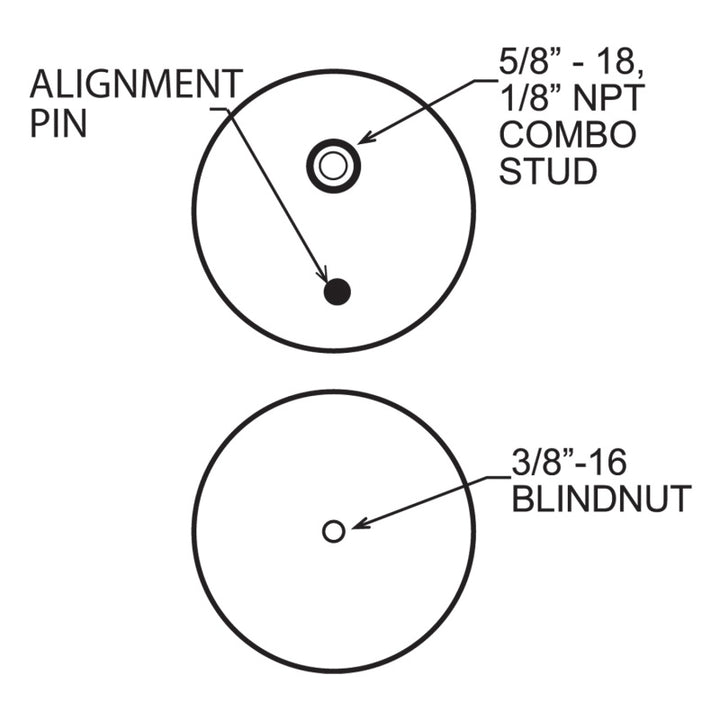 Firestone Ride-Rite Replacement Bellow 268C 5/8CF 1/2PIN BN (W217606766) - Bull Strap