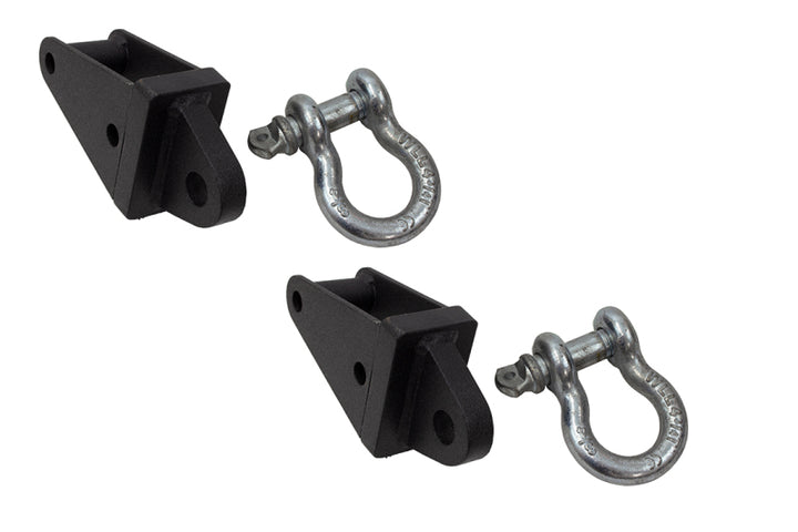 Fishbone Offroad 07-18 JK Wrangler Rubicon and Unlimited Jeep JK Rear D-Ring Frame Mounts - Bull Strap