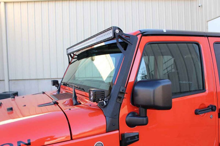 Fishbone Offroad 07-18 Jeep Wrangler JK 52In Light Bar Bracket - Bull Strap