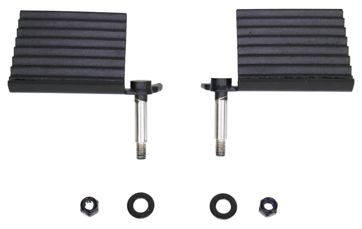 Fishbone Offroad 76-06 Jeep CJ YJ TJ Wrangler Foot Peg Set Gloss - Black - Bull Strap