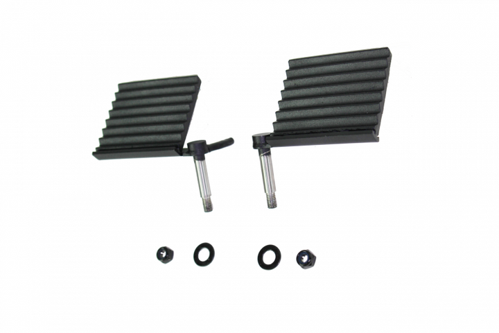 Fishbone Offroad 76-06 Jeep CJ YJ TJ Wrangler Foot Peg Set Gloss - Black - Bull Strap