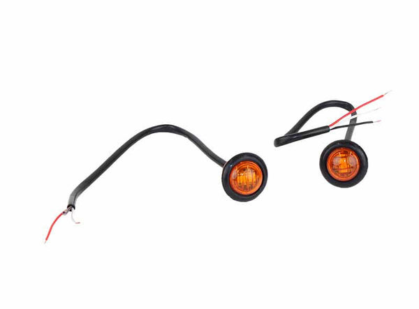 Fishbone Offroad Amber LEDs 3/4In Pair - Bull Strap