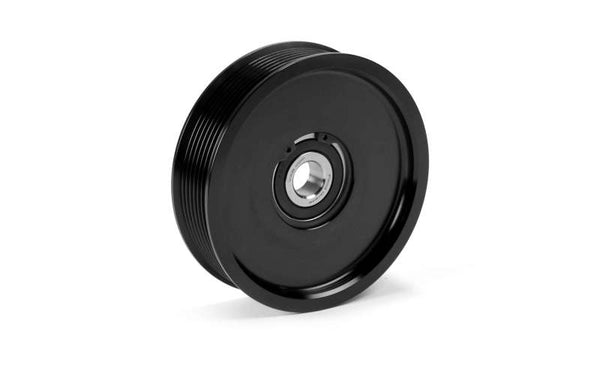 Fleece Performance 03-18 Dodge 2500/3500 Cummins Upper Fan Pulley Idler (Black Contrast) - Bull Strap