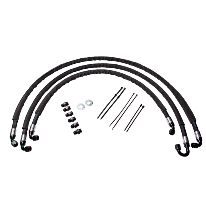 Fleece Performance 11-14 GM Duramax 2500/3500 Heavy Duty Trans Cooler Lines - Bull Strap