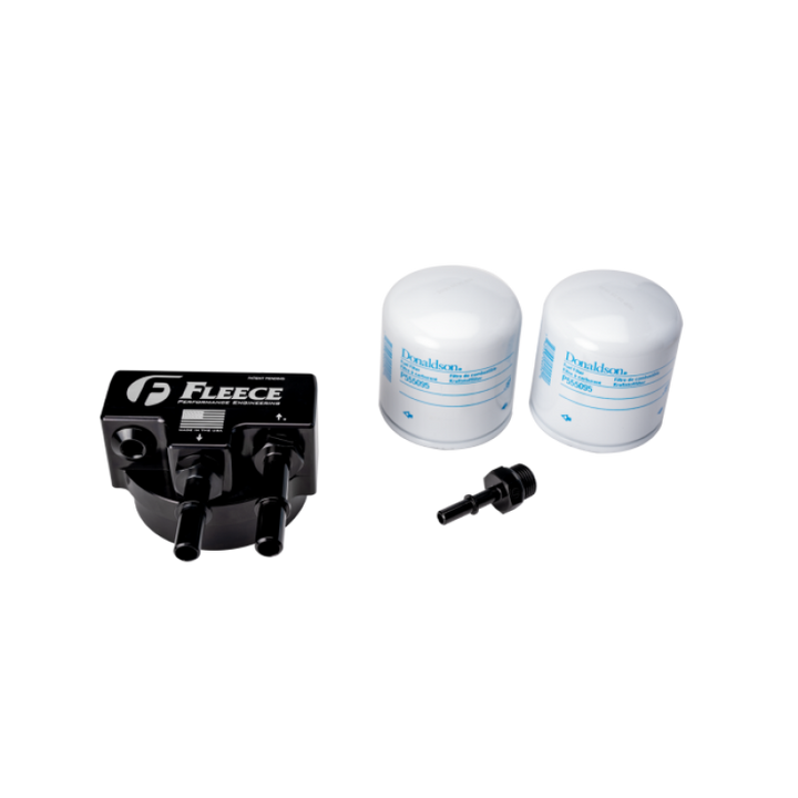 Fleece Performance 11-24 Ford Powerstroke 6.7L Engine Mounted Fuel Filter Assembly - Bull Strap