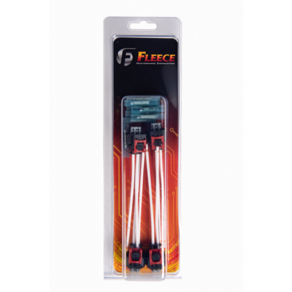 Fleece Performance 17-22 GM 2500/3500 Duramax Replacement Fuel Injector Connector w/Pigtail (4 Pack) - Bull Strap