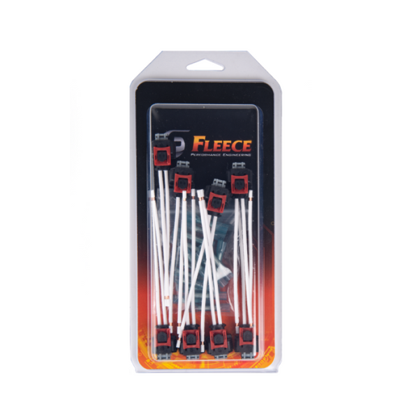 Fleece Performance 17-22 GM 2500/3500 Duramax Replacement Fuel Injector Connector w/Pigtail (8 Pack) - Bull Strap