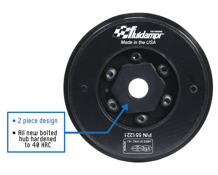 Fluidampr 91-08 VW Golf/05-12 Passat B6/B7 / 03-10 Audi TT Steel Internally Balanced Damper - Bull Strap