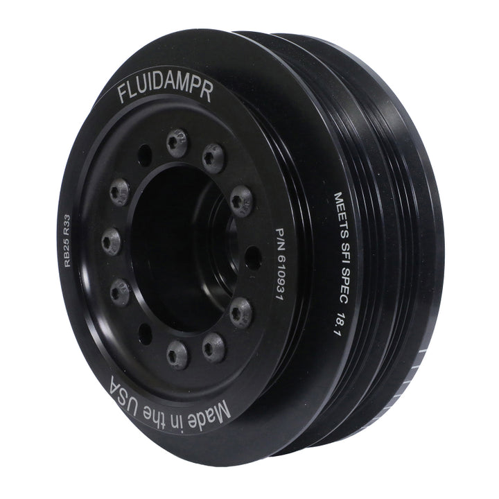 Fluidampr 94-99 Nissan Skyline R33 RB25DET (Non NEO) Steel Internally Balanced Damper - Bull Strap