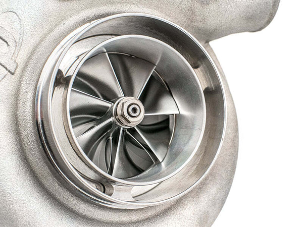 Forced Performance Subaru STi/WRX Black Turbocharger 84mm CH10CM Turbine Hsg Internal WG w/Oil Line - Bull Strap