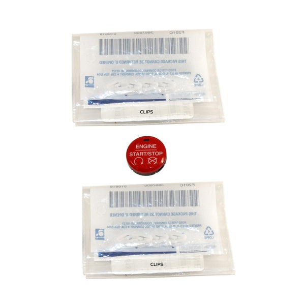 Ford Racing 15-17 Mustang Red Starter Button Installation Kit - Bull Strap