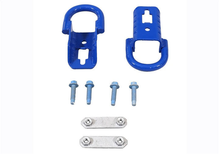 Ford Racing 15-22 F-150 Tow Hooks - Blue (Pair) - Bull Strap