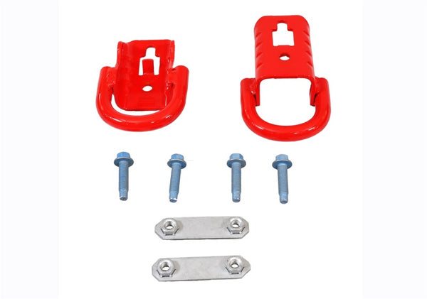 Ford Racing 15-22 F-150 Tow Hooks - Red (Pair) - Bull Strap