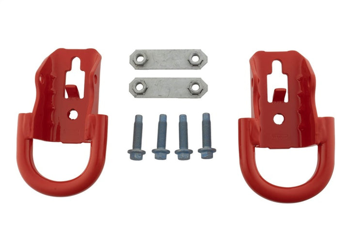Ford Racing 15-22 F-150 Tow Hooks - Red (Pair) - Bull Strap