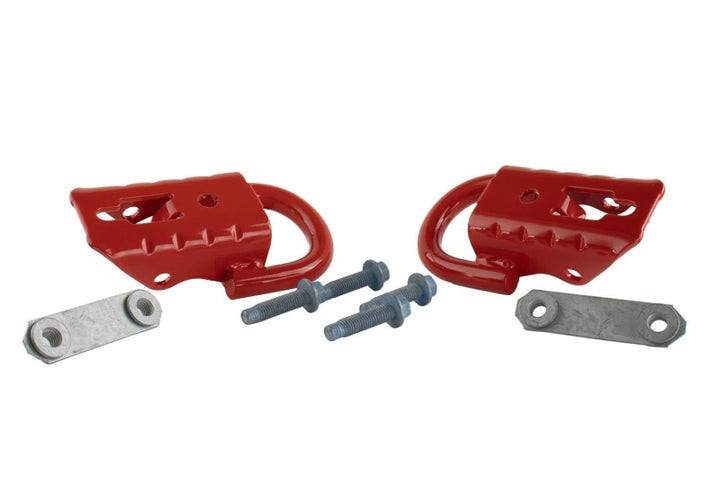 Ford Racing 15-22 F-150 Tow Hooks - Red (Pair) - Bull Strap