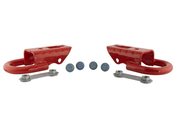 Ford Racing 15-22 F-150 Tow Hooks - Red (Pair) - Bull Strap