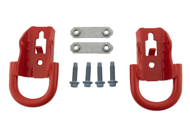 Ford Racing 15-22 F-150 Tow Hooks - Red (Pair) - Bull Strap