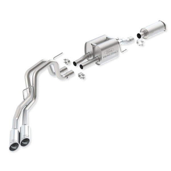 Ford Racing 2011-2014 F-150 SVT Raptor 6.2L Cat-Back Touring Exhaust System 145-inch WB - Bull Strap