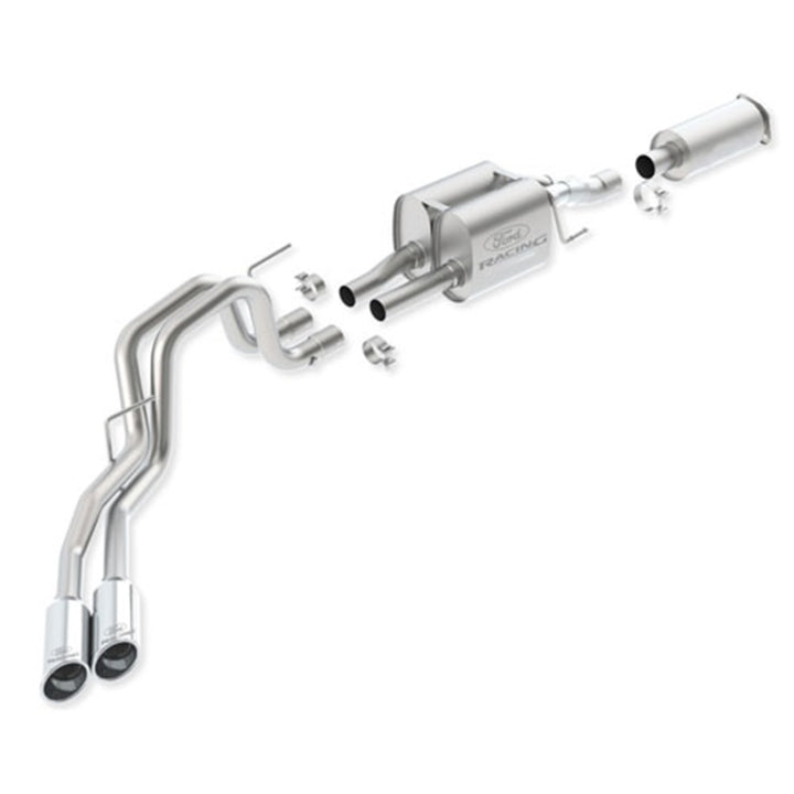 Ford Racing 2011-2014 F-150 SVT Raptor 6.2L Cat-Back Touring Exhaust System 145-inch WB - Bull Strap