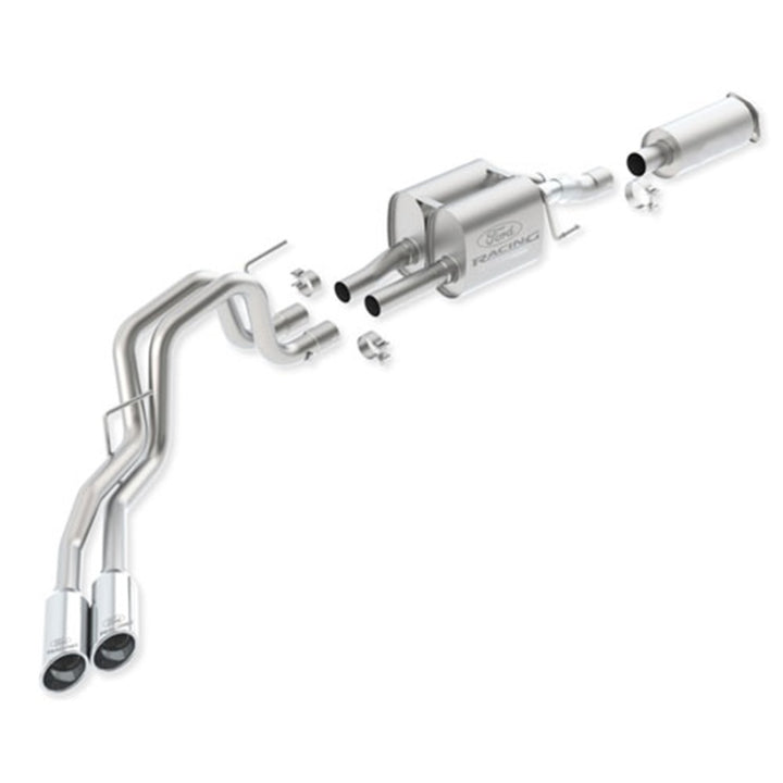 Ford Racing 2011-2014 F-150 SVT Raptor 6.2L Cat-Back Touring Exhaust System 145-inch WB - Bull Strap
