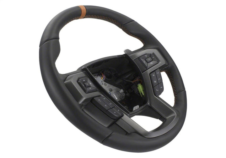 Ford Racing 2015-2017 F-150 Raptor Performance Steering Wheel Kit - Orange Sightline - Bull Strap