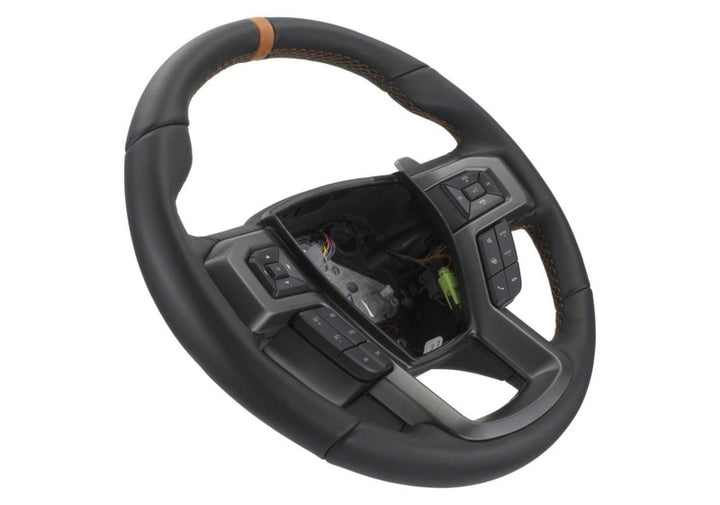Ford Racing 2015-2017 F-150 Raptor Performance Steering Wheel Kit - Orange Sightline - Bull Strap