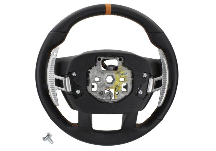 Ford Racing 2015-2017 F-150 Raptor Performance Steering Wheel Kit - Orange Sightline - Bull Strap