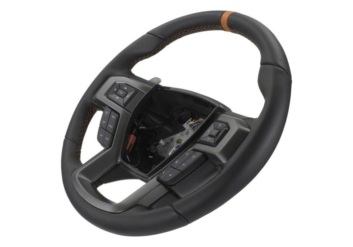Ford Racing 2015-2017 F-150 Raptor Performance Steering Wheel Kit - Orange Sightline - Bull Strap