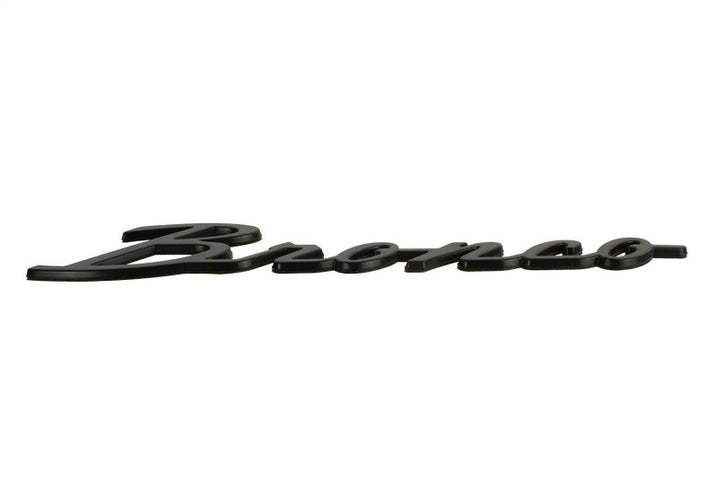 Ford Racing 2021+ Bronco Classic Script Fender Badges - Matte Black (Pair) - Bull Strap