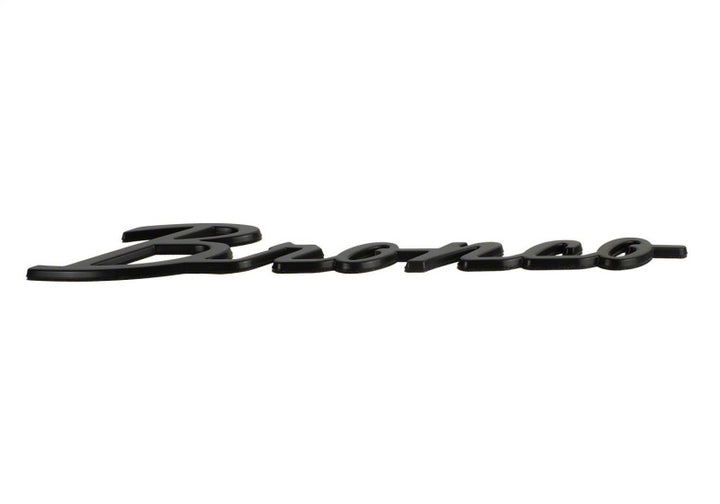 Ford Racing 2021+ Bronco Classic Script Fender Badges - Matte Black (Pair) - Bull Strap