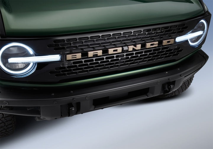 Ford Racing 2021+ Bronco Grille Lettering Overlay Kit - Bronze - Bull Strap