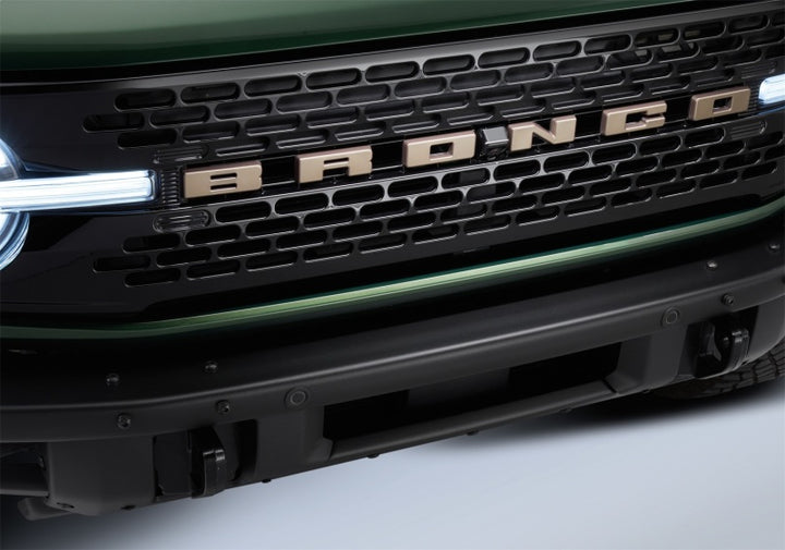 Ford Racing 2021+ Bronco Grille Lettering Overlay Kit - Bronze - Bull Strap