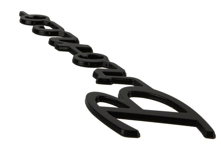 Ford Racing 21-24 Bronco Classic Script Fender Badge Kit - Gloss Black - Bull Strap