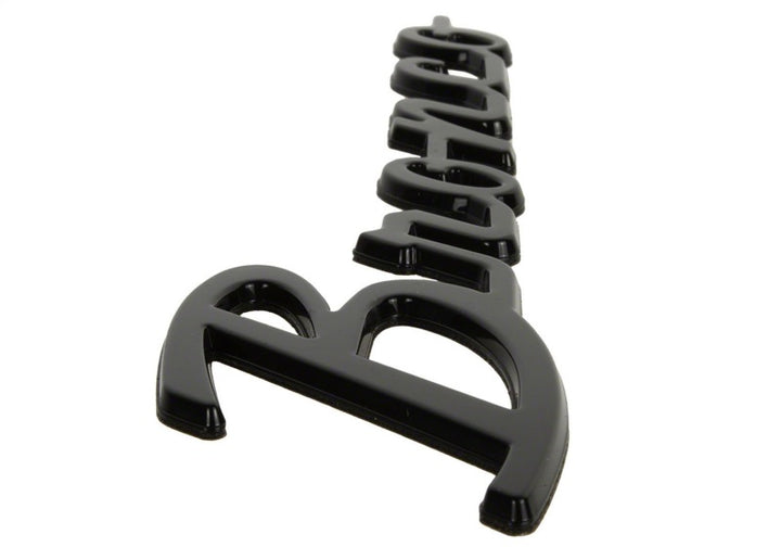 Ford Racing 21-24 Bronco Classic Script Fender Badge Kit - Gloss Black - Bull Strap