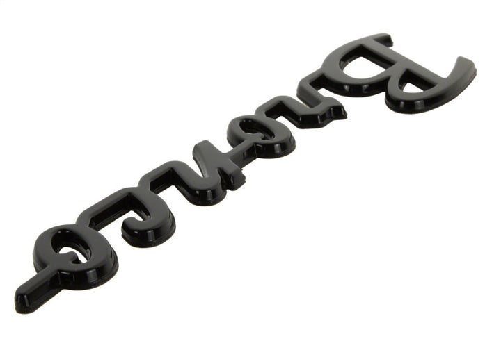 Ford Racing 21-24 Bronco Classic Script Fender Badge Kit - Gloss Black - Bull Strap