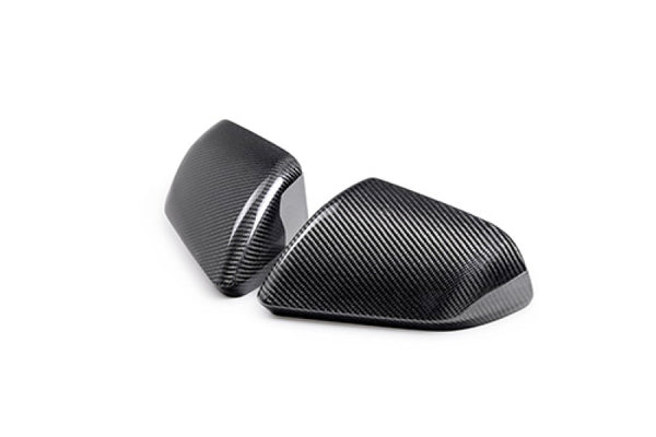 Ford Racing 24-25 Mustang (w/o Turn Signals) Carbon Fiber Mirror Skull Caps - Gloss - Bull Strap