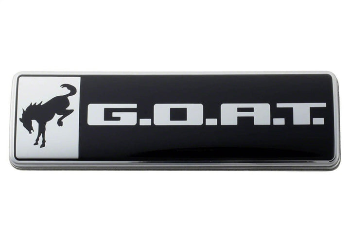 Ford Racing Bronco/Bronco Sport G.O.A.T. Badge - Black/Chrome - Bull Strap