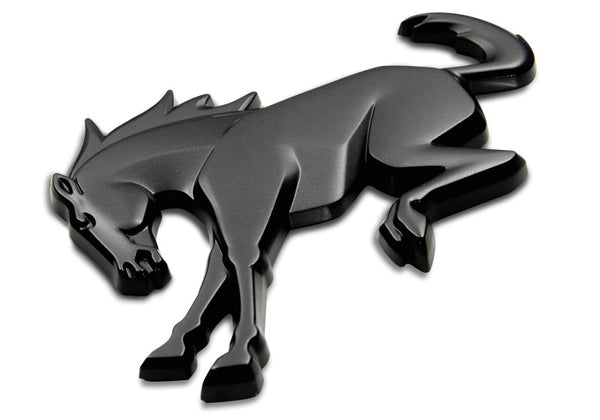 Ford Racing Bronco Rear Emblem - Matte Black - Bull Strap