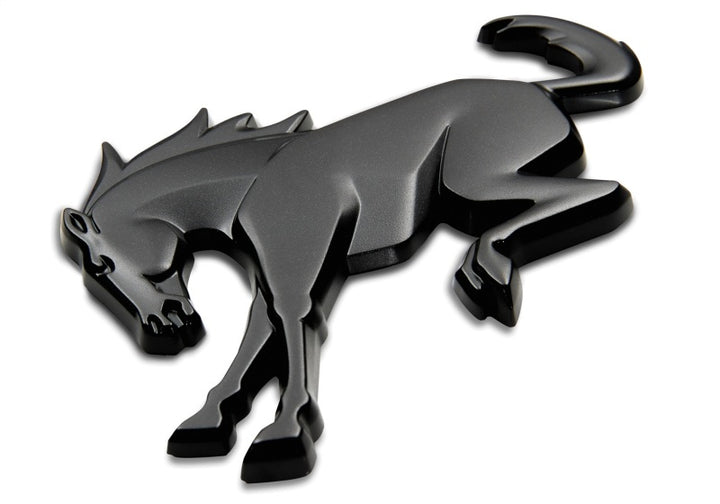 Ford Racing Bronco Rear Emblem - Matte Black - Bull Strap