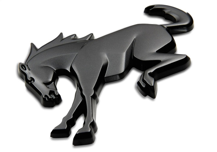 Ford Racing Bronco Rear Emblem - Matte Black - Bull Strap