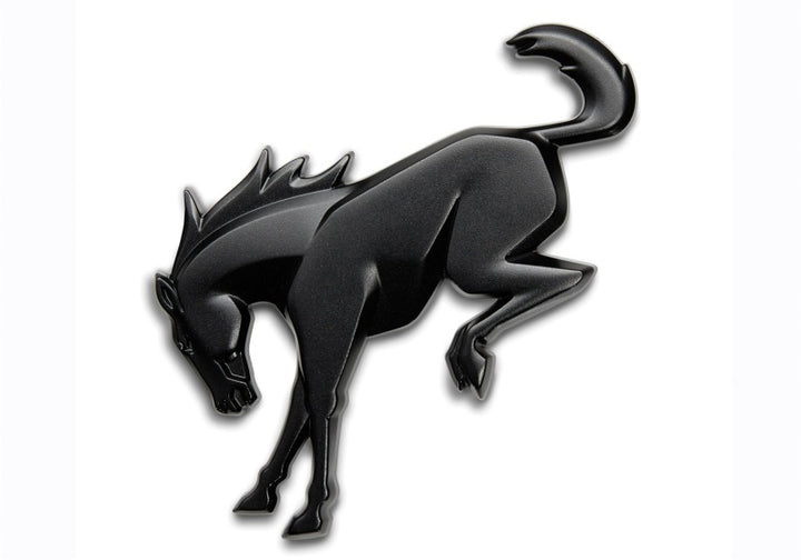 Ford Racing Bronco Rear Emblem - Matte Black - Bull Strap