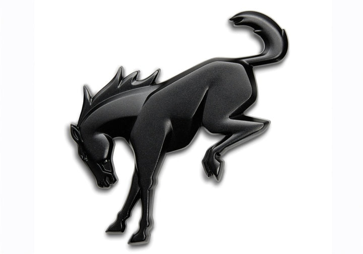 Ford Racing Bronco Rear Emblem - Matte Black - Bull Strap
