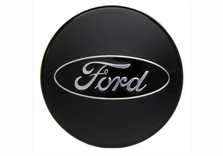 Ford Racing Car Black and Chrome Wheel Cap - Bull Strap